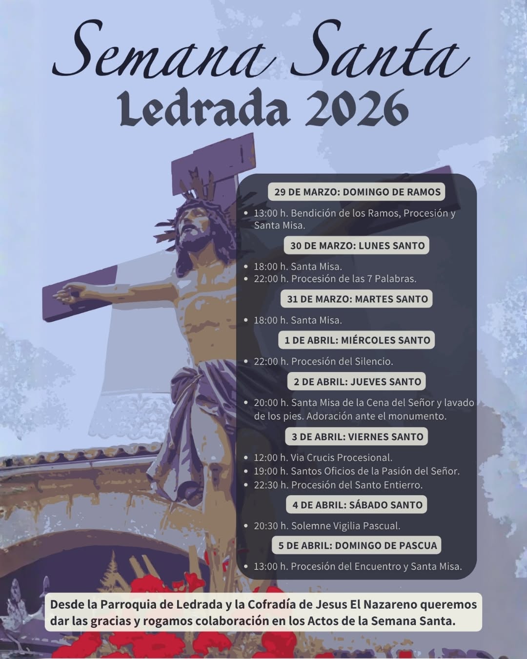 Semana Santa en Ledrada 2026 Ledrada